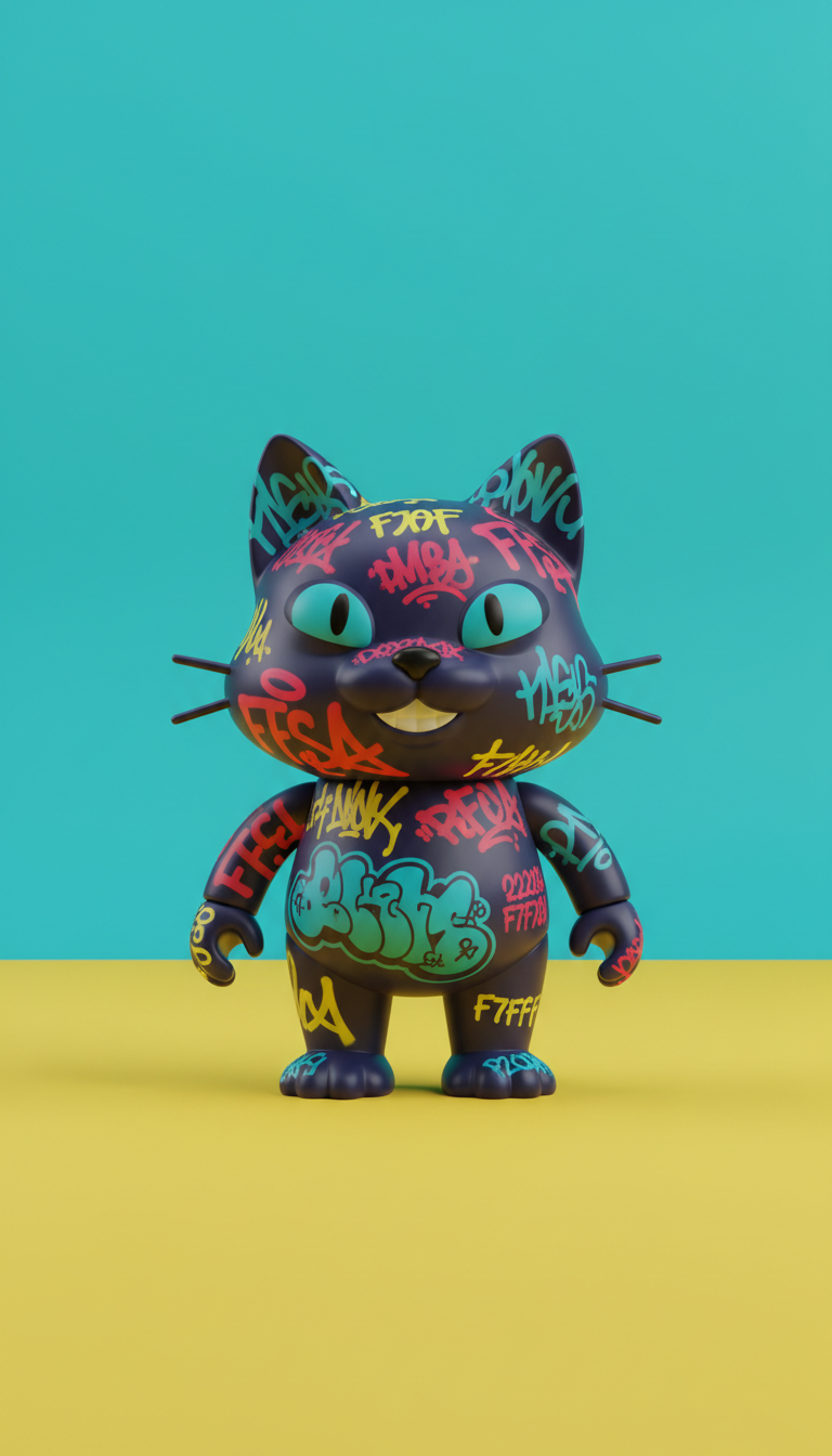 Graffiti Cat action figure